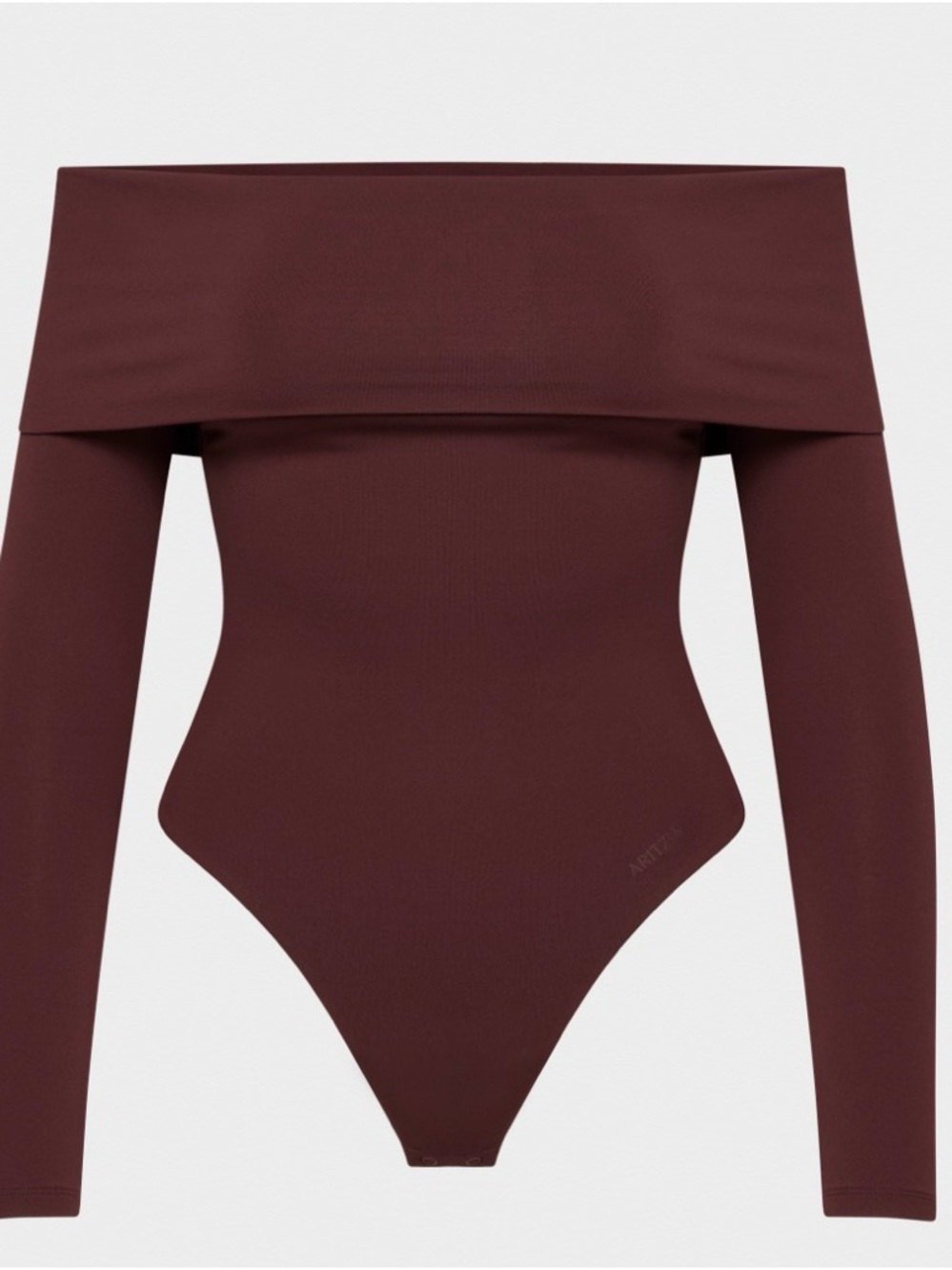 Aritzia Contour Off-Shoulder Bodysuit in Burgundy